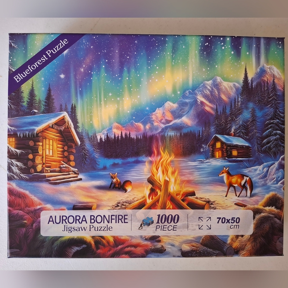 NWOT Aurora Bonfire Jigsaw Puzzle 1000 Piece